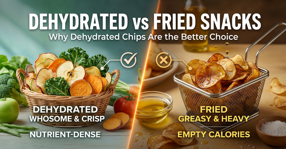 Dehydrated vs Fried Snacks: Why Dehydrated Chips Are the Better Choice